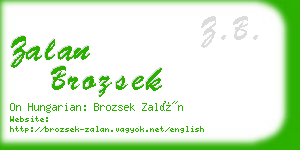 zalan brozsek business card